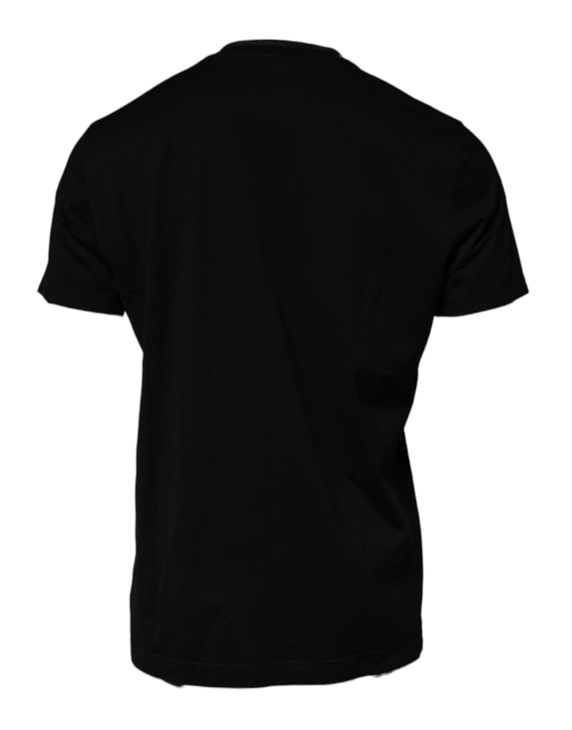 Dolce & Gabbana Black Crew Neck Short Sleeve T-shirt - IT56 | XXL