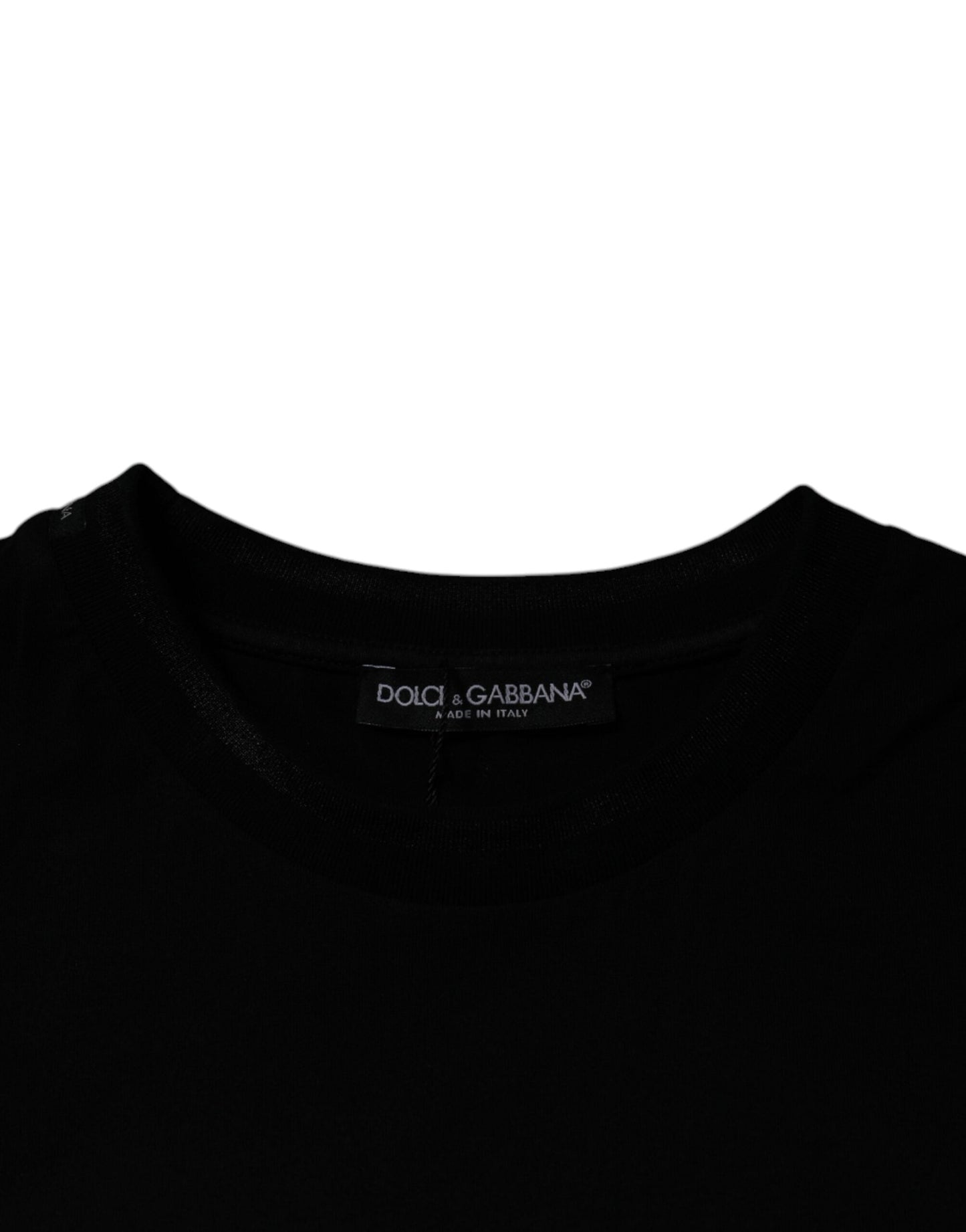 Dolce & Gabbana Black Crew Neck Short Sleeve T-shirt - IT56 | XXL