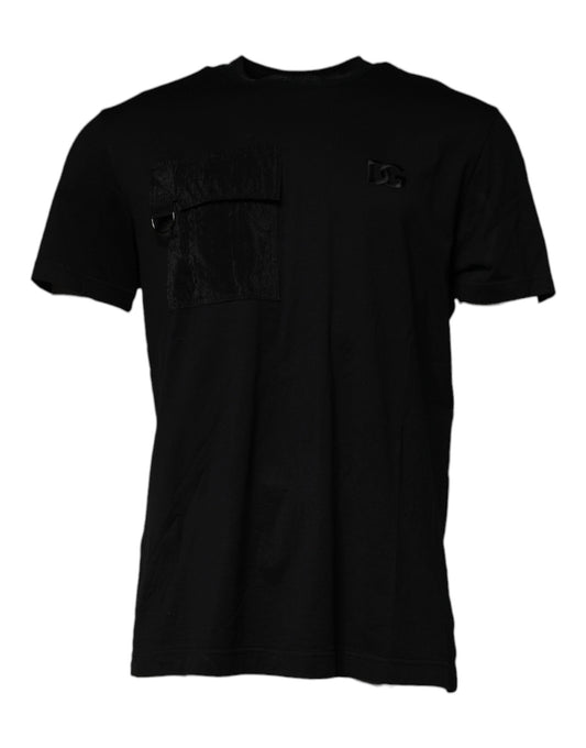 Dolce & Gabbana Black Crew Neck Short Sleeve T-shirt - IT56 | XXL