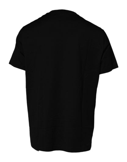 Dolce & Gabbana Black Crew Neck Short Sleeve T-shirt - IT58 | 3XL