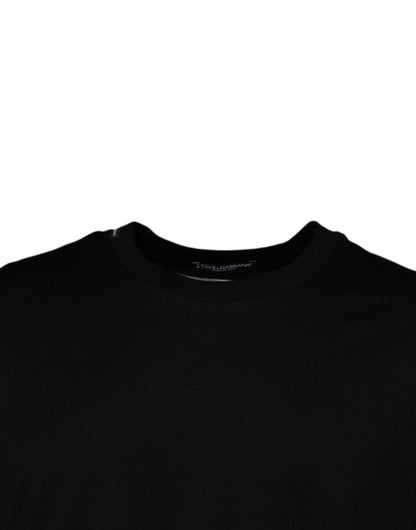 Dolce & Gabbana Black Crew Neck Short Sleeve T-shirt - IT58 | 3XL