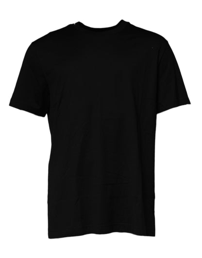 Dolce & Gabbana Black Crew Neck Short Sleeve T-shirt - IT58 | 3XL