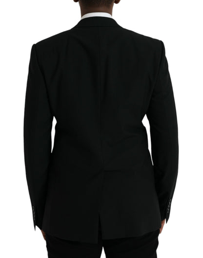 Dolce & Gabbana Black Crown Bee MARTINI Single Breasted Coat Blazer - IT50 | L