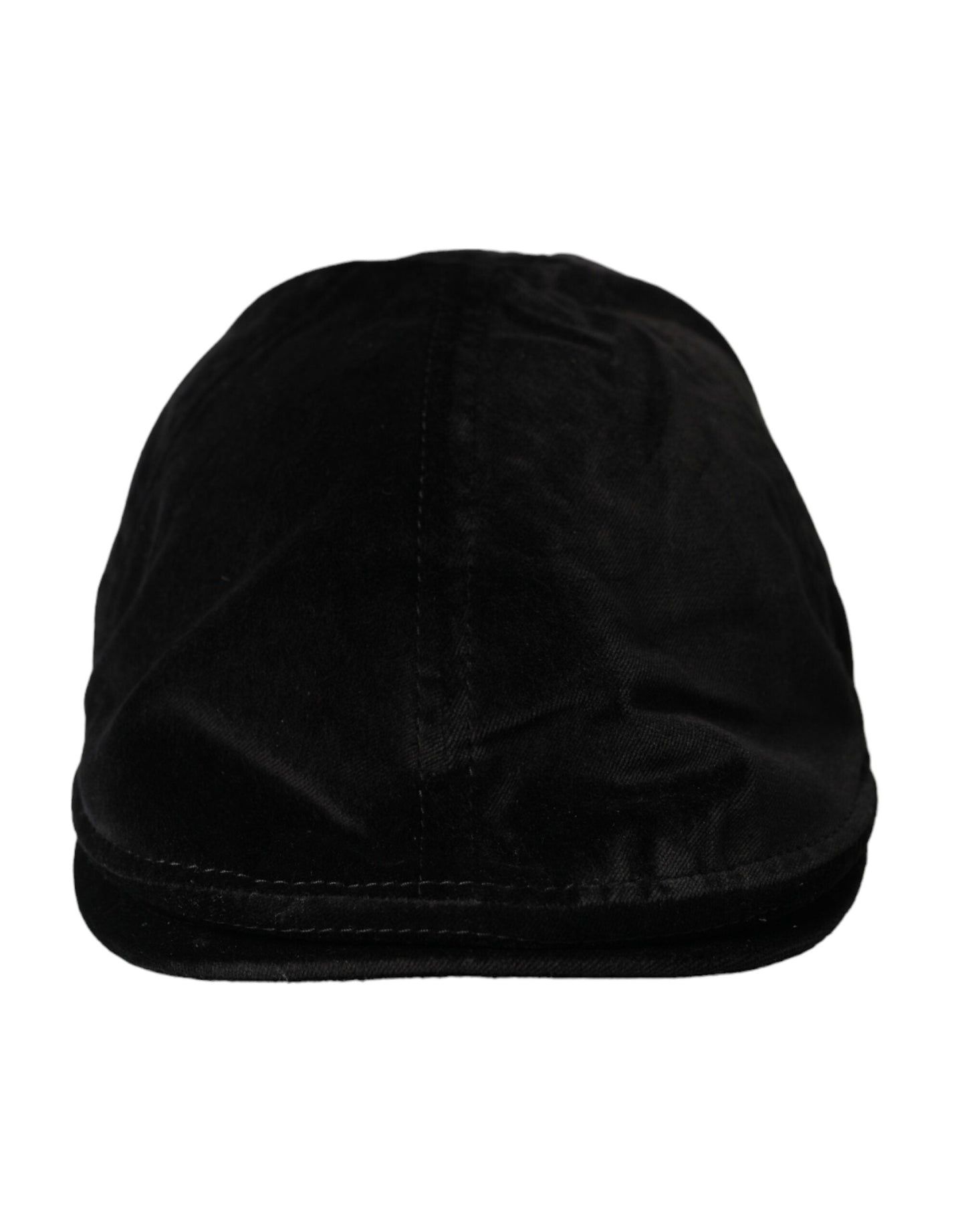 Dolce & Gabbana Black Crown Cotton Newsboy Hat Men - 58 cm|M