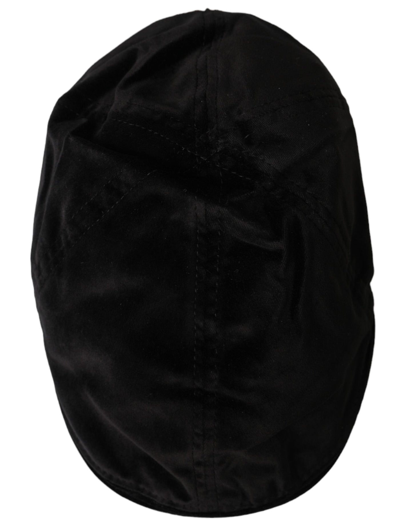 Dolce & Gabbana Black Crown Cotton Newsboy Hat Men - 58 cm|M