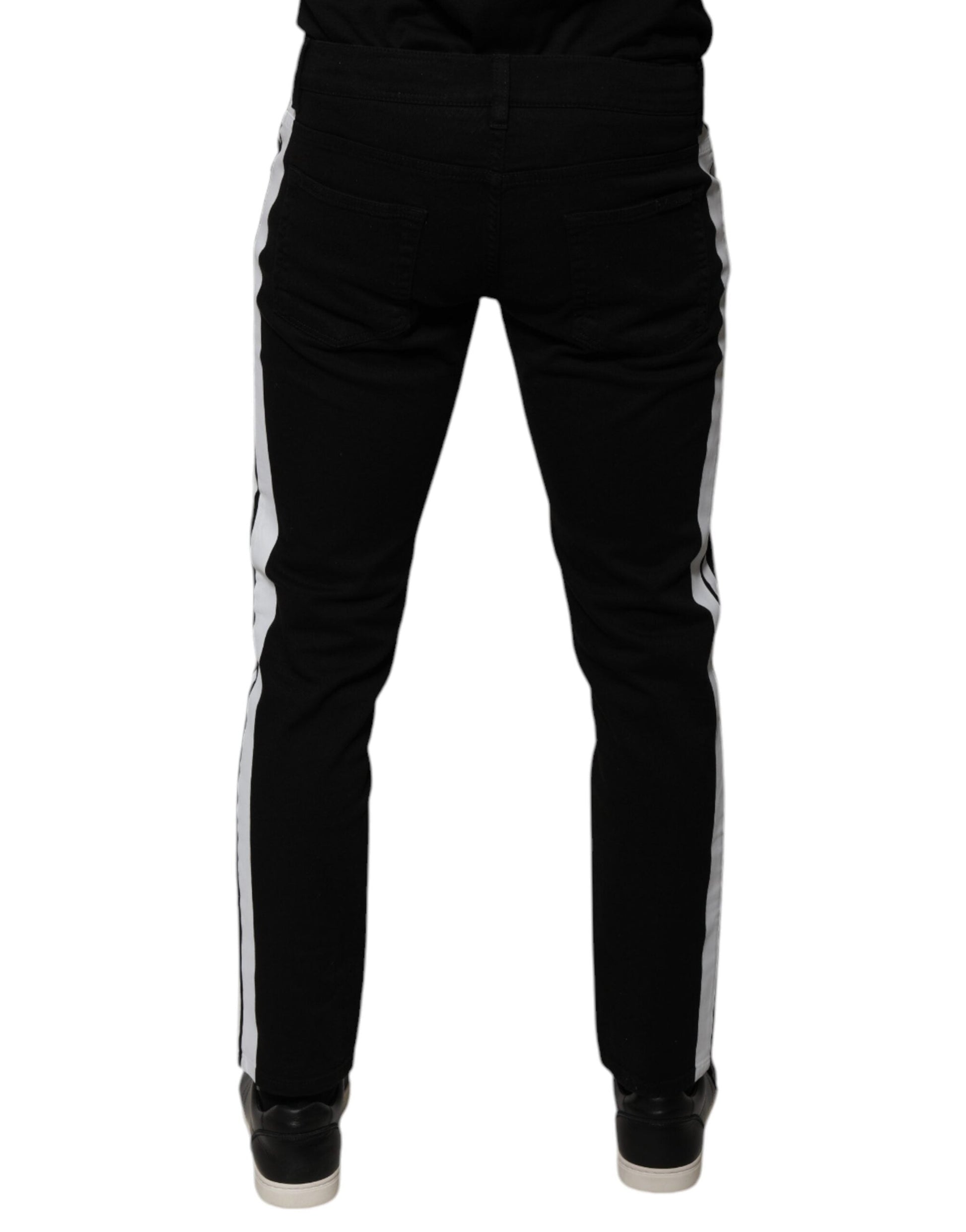 Dolce & Gabbana Black Crown White Lining Skinny Denim Jeans - IT48 | M