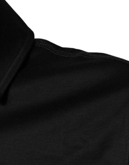 Dolce & Gabbana Black DG Collared Short Sleeves Polo T-shirt - IT48 | M