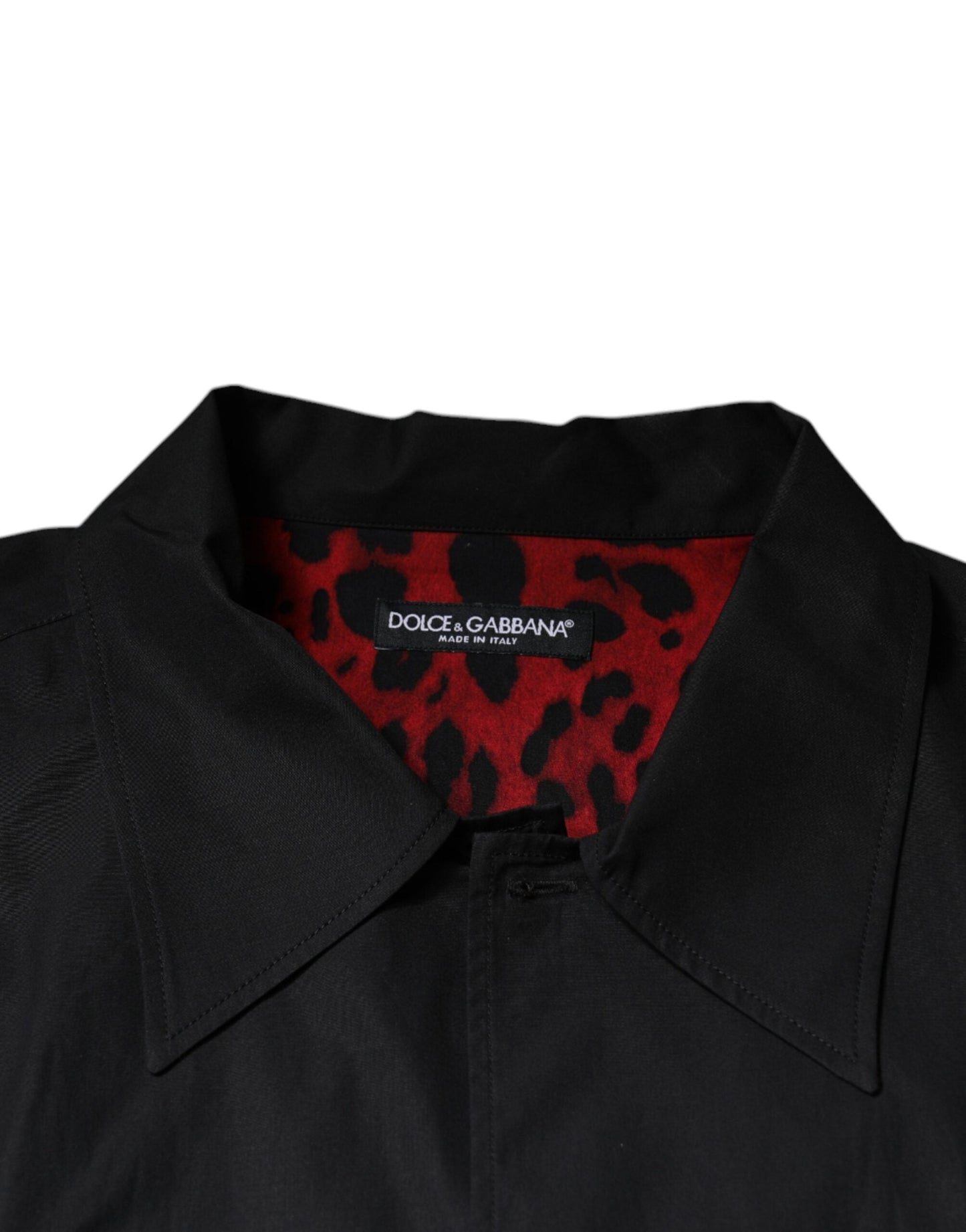 Dolce & Gabbana Black Eye Lip Cotton Button Down Men Shirt - IT44 | 3XL