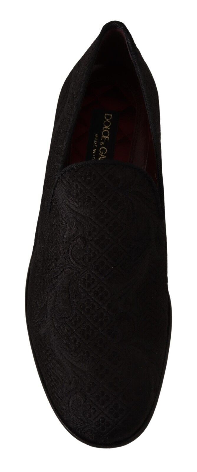 Dolce & Gabbana Black Floral Brocade Slippers - EU39/US6