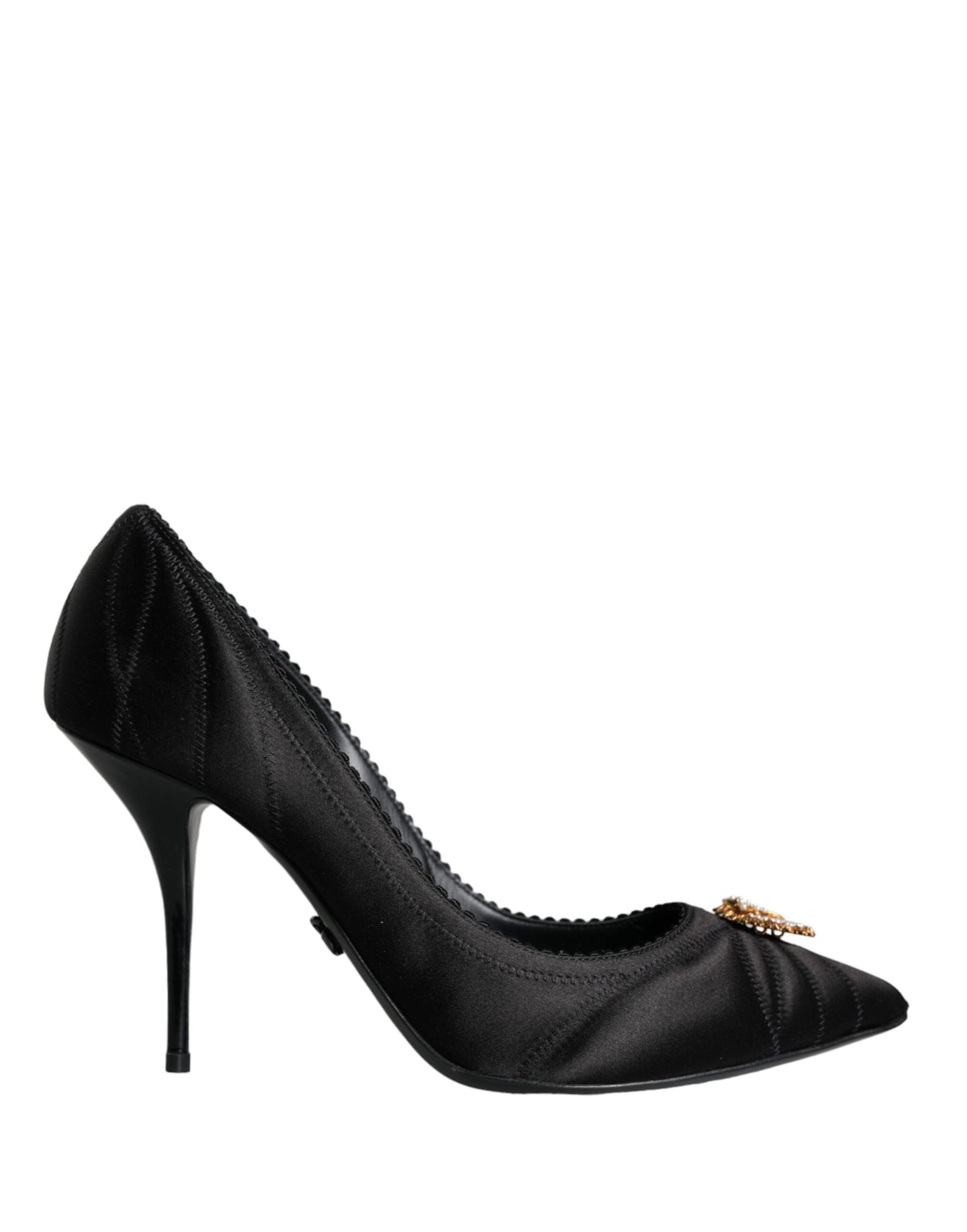 Dolce & Gabbana Black Heart DEVOTION Heels Pumps Shoes - EU39/US8.5