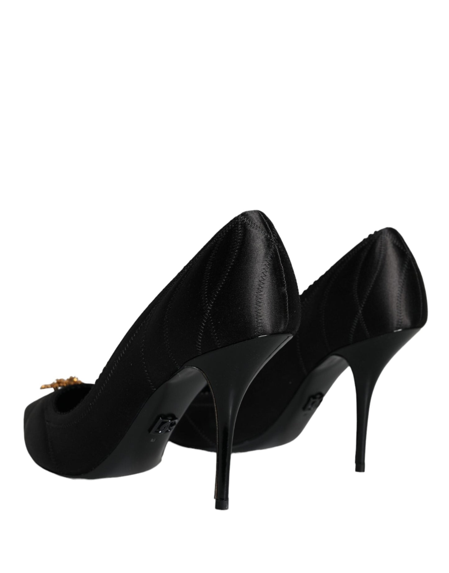 Dolce & Gabbana Black Heart DEVOTION Heels Pumps Shoes - EU39/US8.5