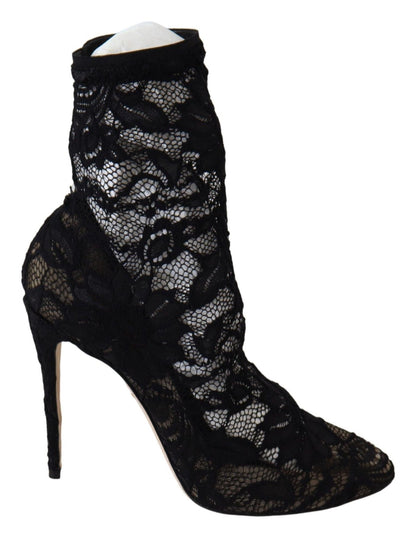 Dolce & Gabbana Black Lace Taormina Pumps Elegance Unleashed - EU36.5/US6