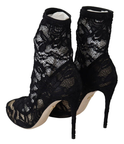 Dolce & Gabbana Black Lace Taormina Pumps Elegance Unleashed - EU36.5/US6