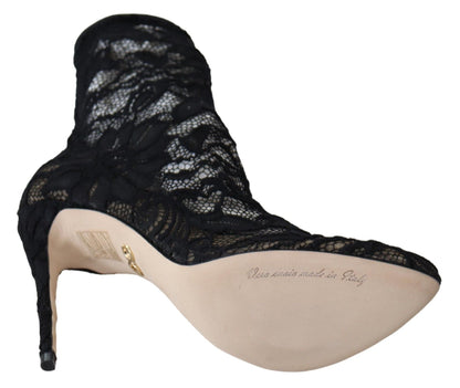 Dolce & Gabbana Black Lace Taormina Pumps Elegance Unleashed - EU36.5/US6