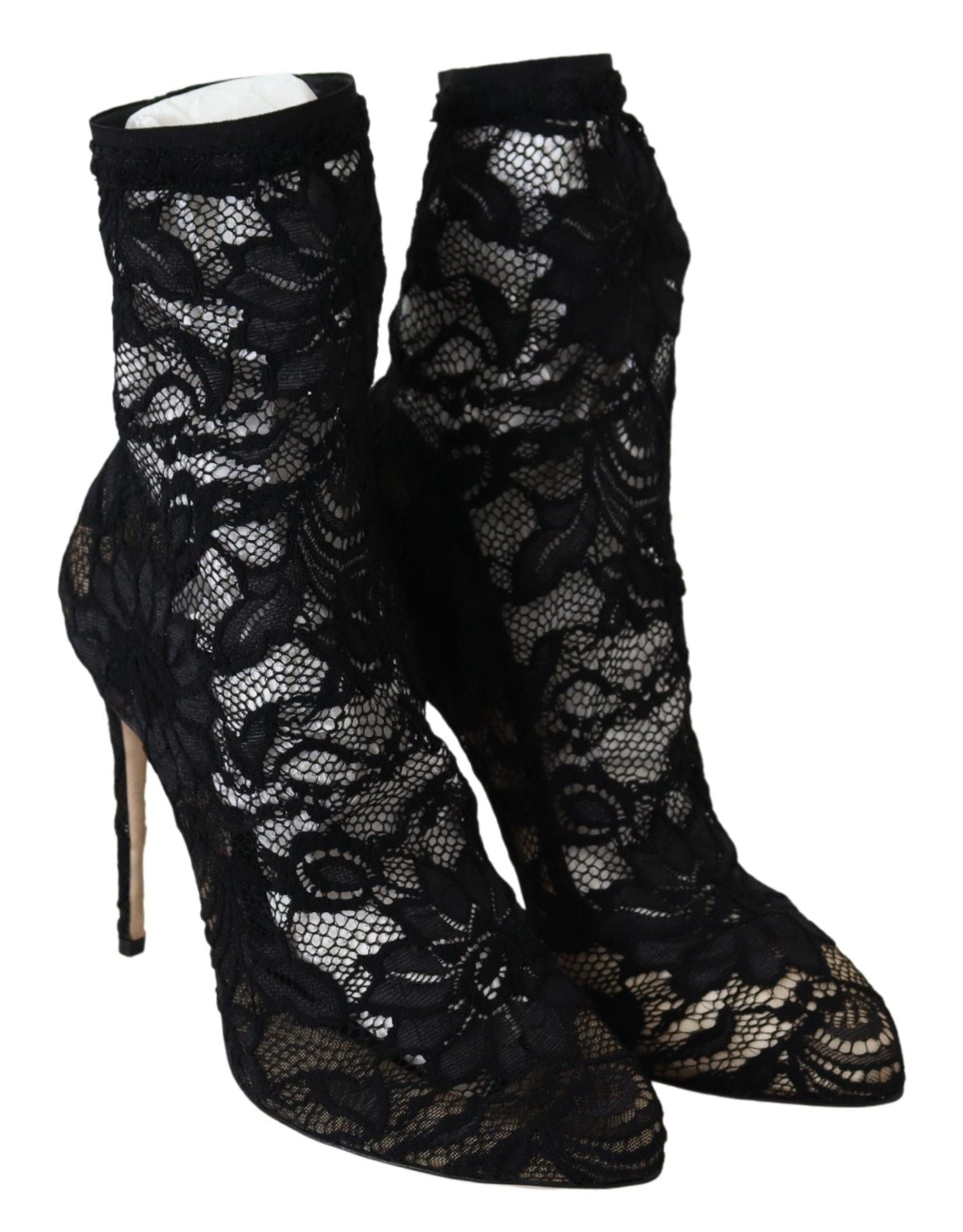 Dolce & Gabbana Black Lace Taormina Pumps Elegance Unleashed - EU36.5/US6