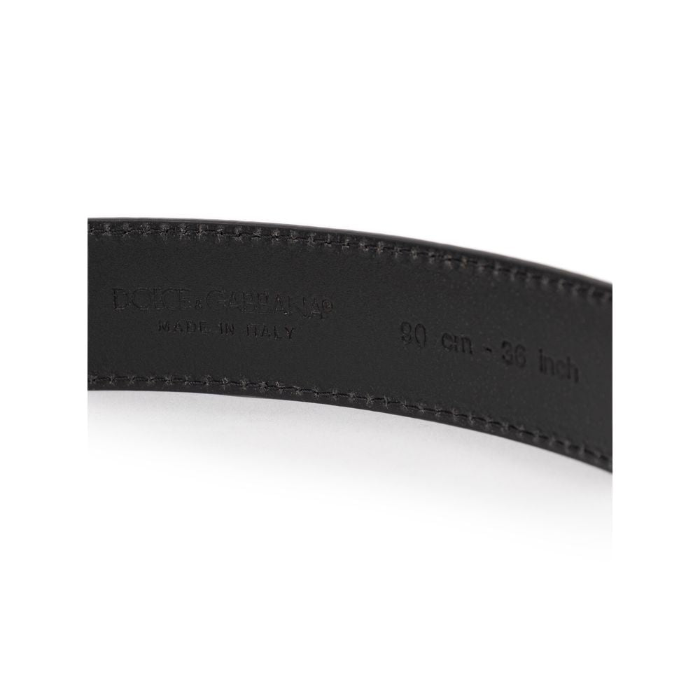 Dolce & Gabbana Black Leather Belt - 90 cm / 36 Inches