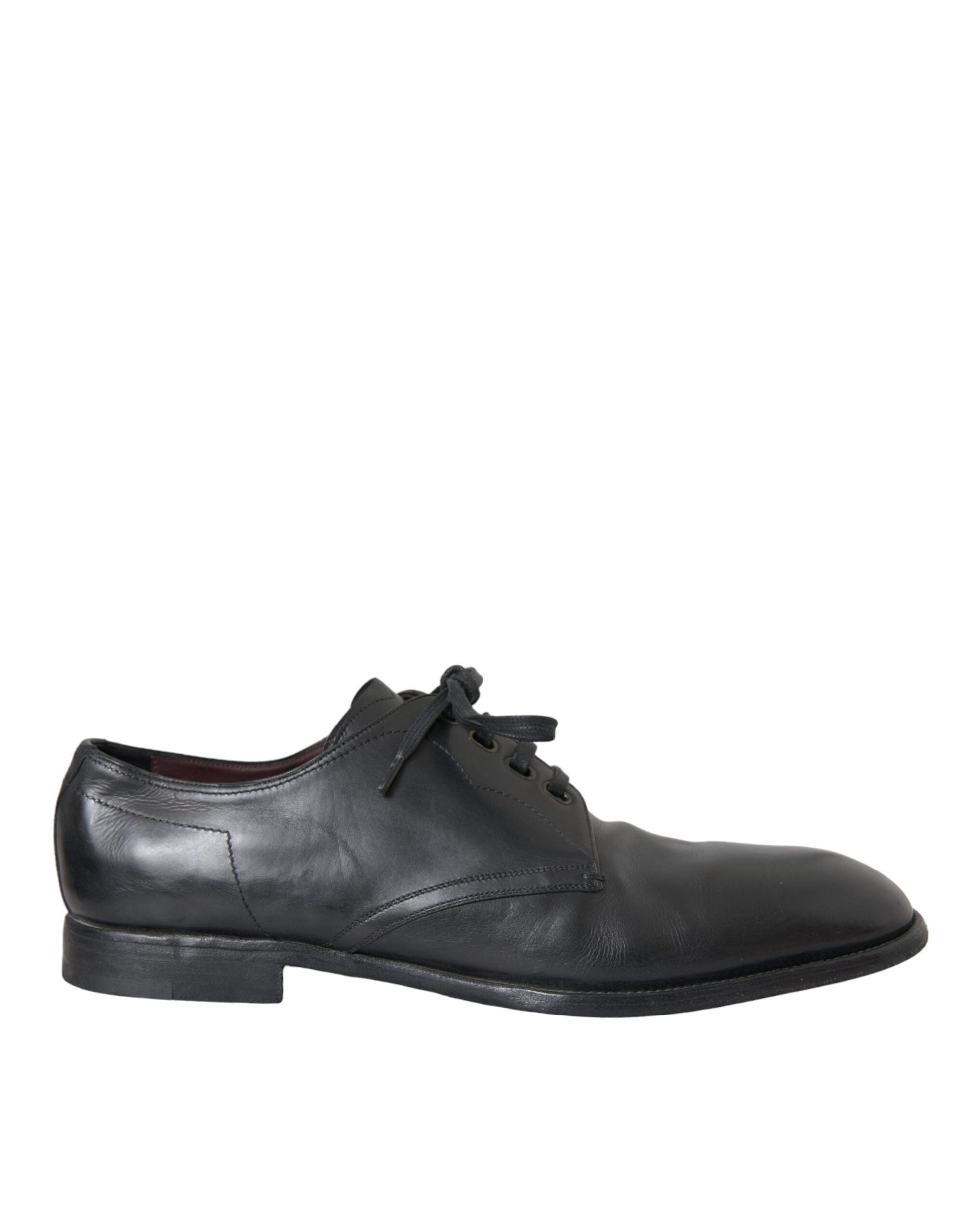 Dolce & Gabbana Black Leather Derby Formal Dress Men Shoes - EU44/US11