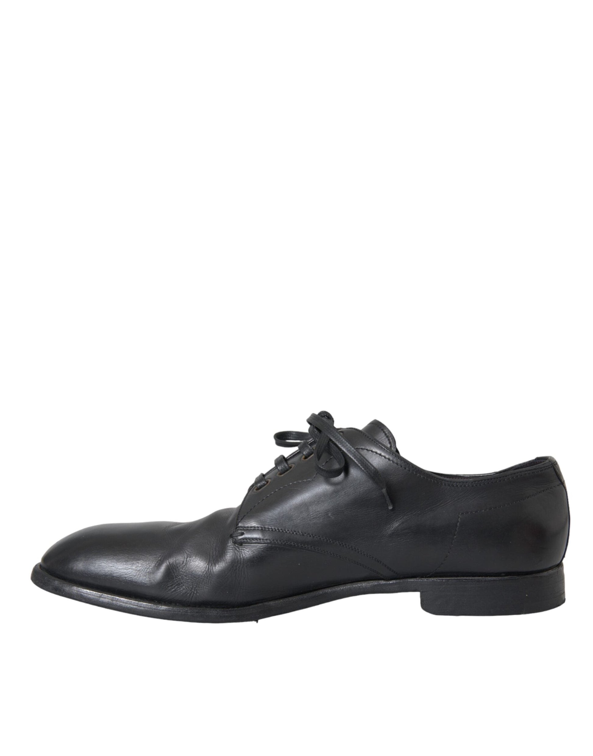 Dolce & Gabbana Black Leather Derby Formal Dress Men Shoes - EU44/US11