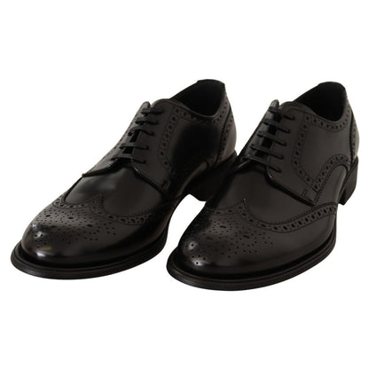 Dolce & Gabbana Black Leather Formal - EU42.5/US9.5