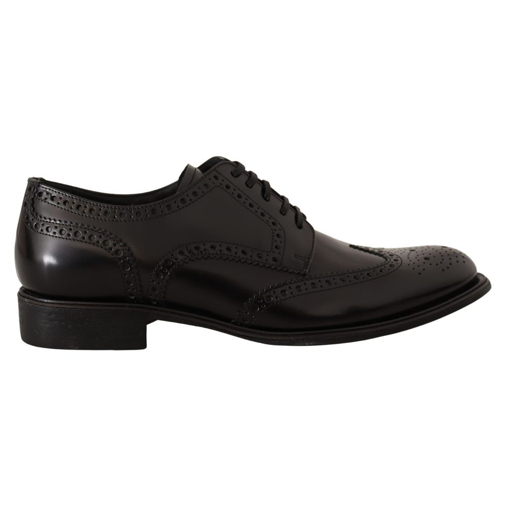 Dolce & Gabbana Black Leather Formal - EU42.5/US9.5