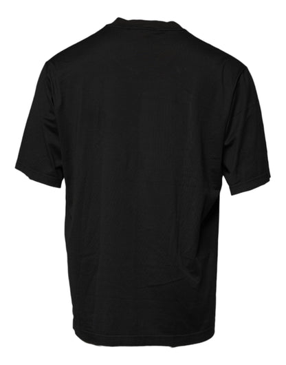 Dolce & Gabbana Black Logo Crew Neck Short Sleeves T-shirt - IT58 | 3XL