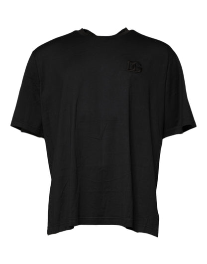 Dolce & Gabbana Black Logo Crew Neck Short Sleeves T-shirt - IT58 | 3XL