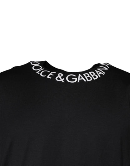 Dolce & Gabbana Black Logo Shorts Sleeves Crewneck T-shirt - IT58 | 3XL