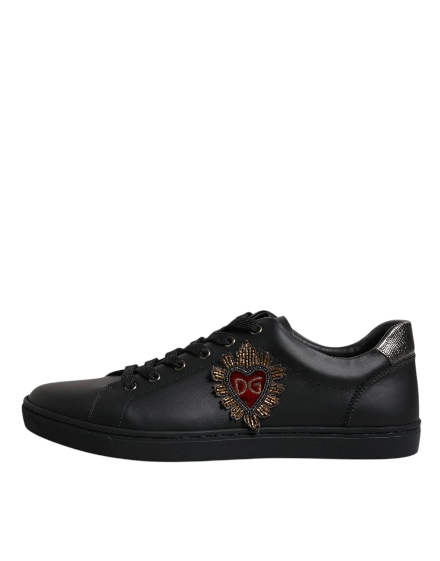 Dolce & Gabbana Black London Sacred Heart Sneakers Shoes - EU42/US9