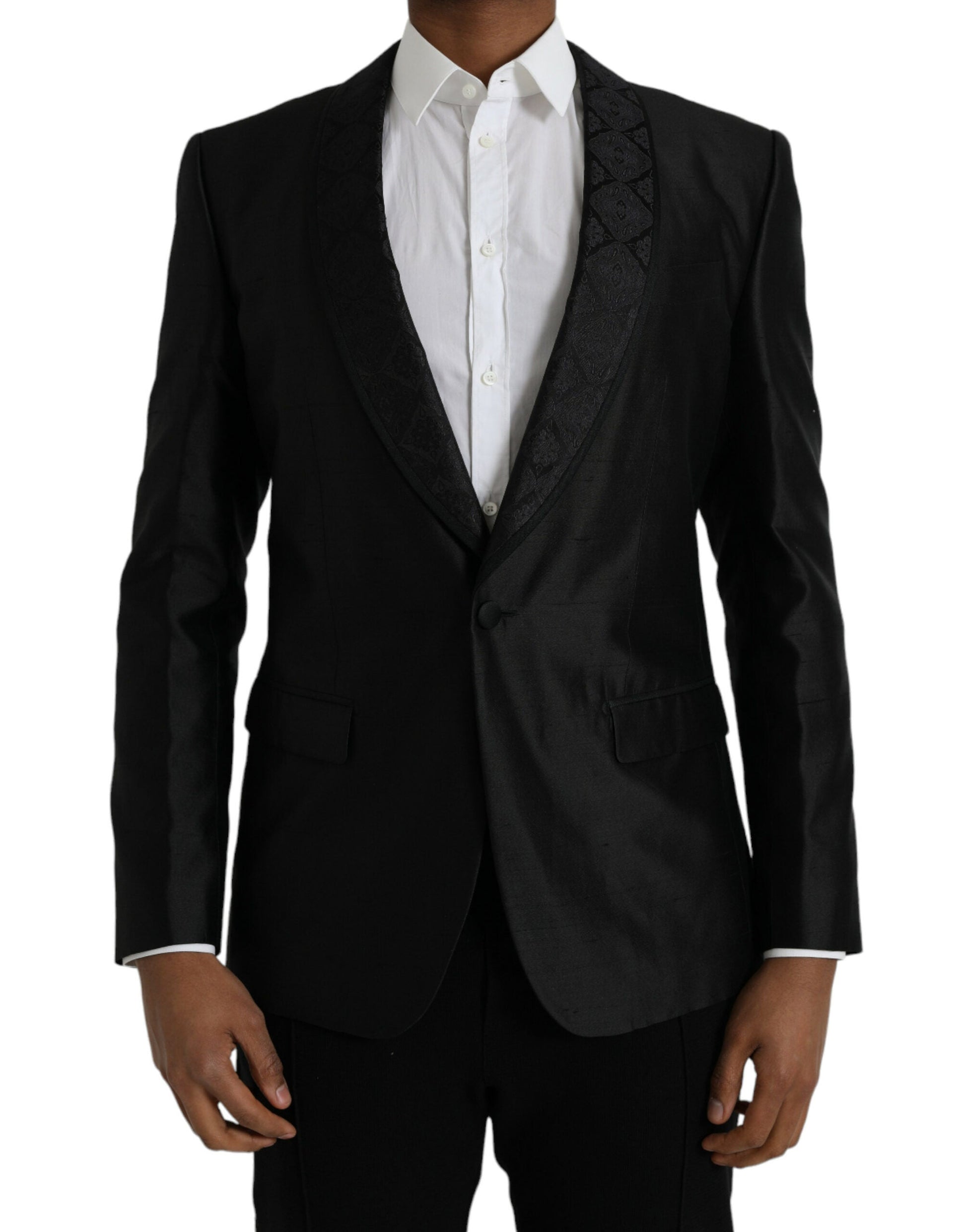 Dolce & Gabbana Black MARTINI Single Breasted Coat Blazer - IT48 | M