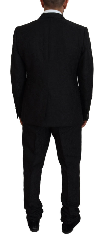 Dolce & Gabbana Black Martini Slim Fit Designer Suit - IT56 | XL