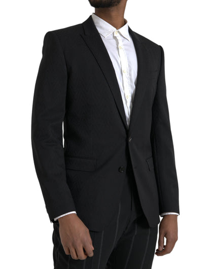 Dolce & Gabbana Black MARTINI Slim Fit Jacket Coat Blazer - IT48 | M