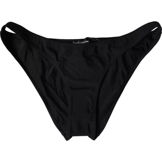 Dolce & Gabbana Black Nylon Swimwear Beachwear Bottom Bikini - IT3 | M