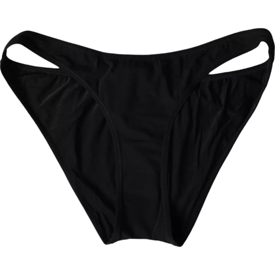 Dolce & Gabbana Black Nylon Swimwear Beachwear Bottom Bikini - IT3 | M