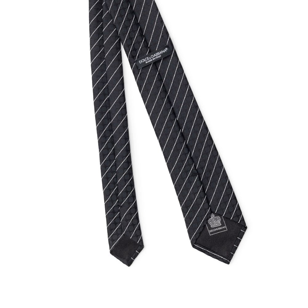 Dolce & Gabbana Black Polyester Ties & Bowty - 6 cm