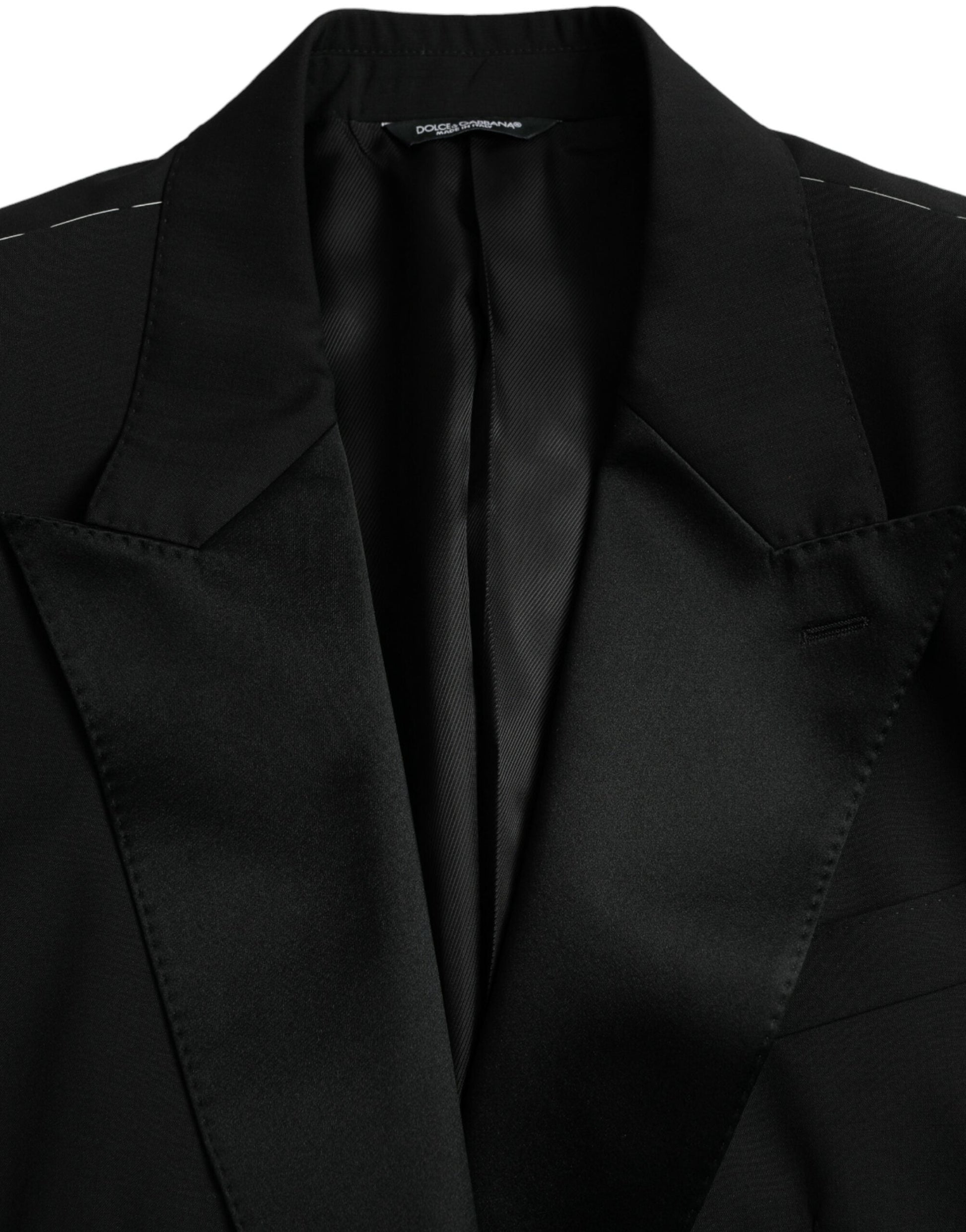 Dolce & Gabbana Black SICILIA Single Breasted Coat Blazer - IT58 | 3XL