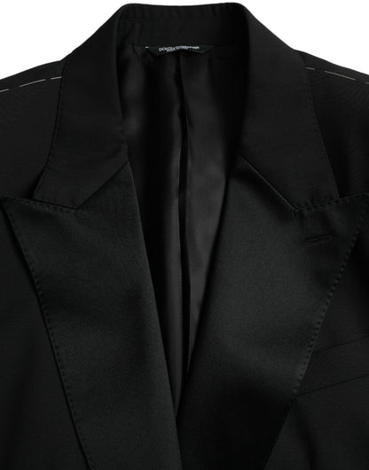 Dolce & Gabbana Black SICILIA Single Breasted Coat Blazer - IT58 | 3XL