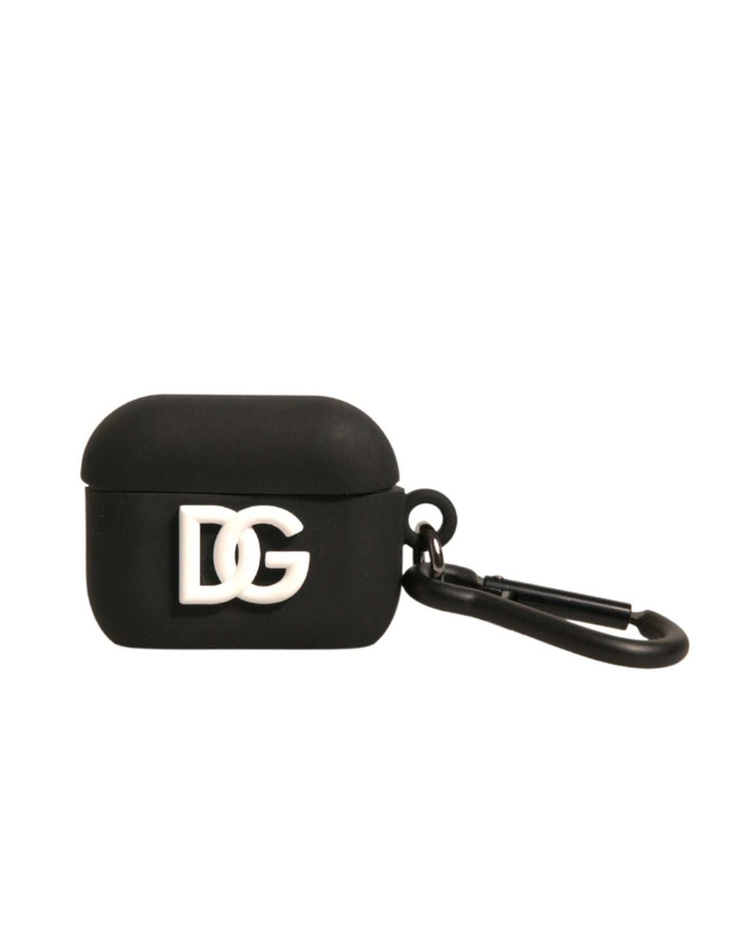 Dolce & Gabbana Black Silicone Rubber Logo Embossed Airpods Case