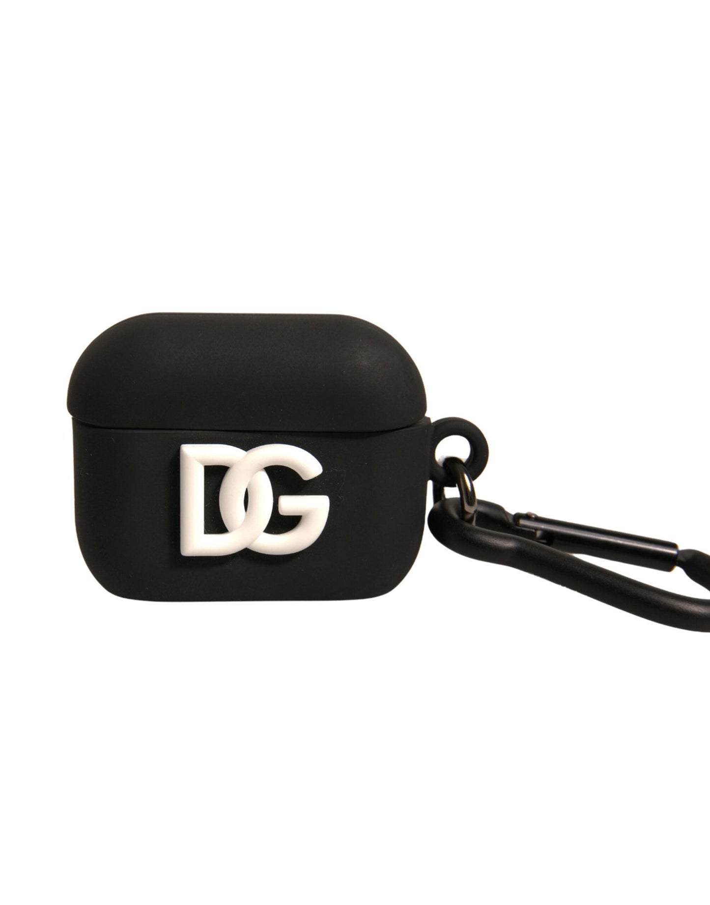 Dolce & Gabbana Black Silicone Rubber Logo Embossed Airpods Case