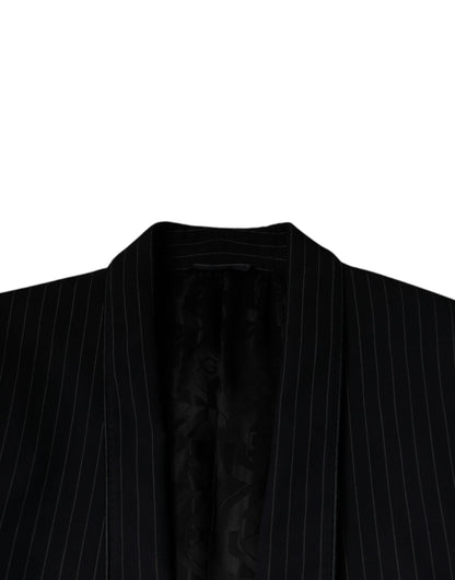 Dolce & Gabbana Black Stripe Single Breasted Formal Suit - IT48 | M