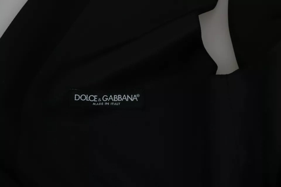 Dolce & Gabbana Black Virgin Wool Waistcoat Formal Vest - IT48 | M