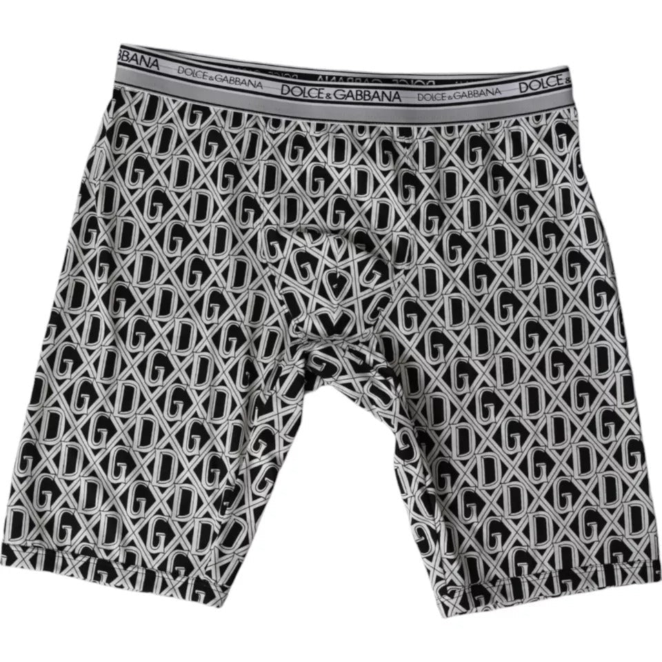 Dolce & Gabbana Black White DG Logo Cotton Stretch Cycling Underwear Men - IT4 | S