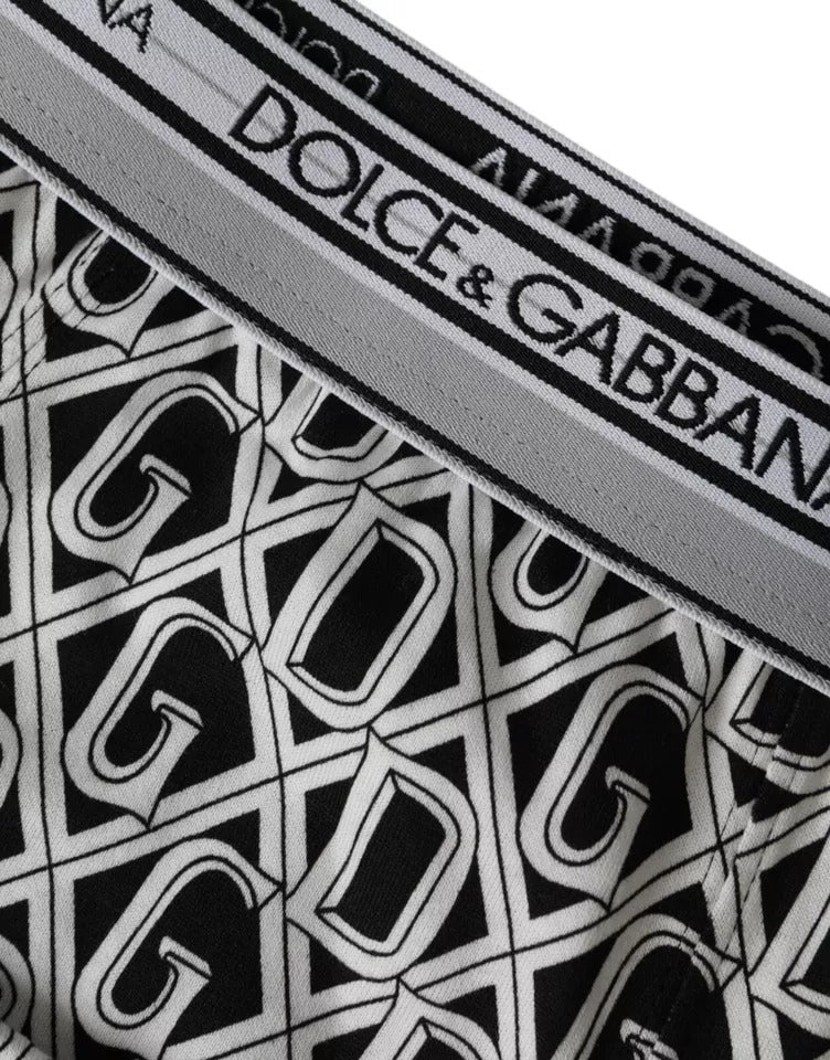 Dolce & Gabbana Black White DG Logo Cotton Stretch Cycling Underwear Men - IT4 | S