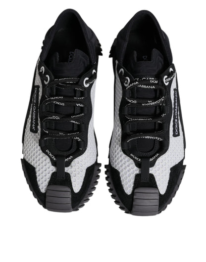 Dolce & Gabbana Black White Mesh NS1 Low Top Sneakers Shoes - EU40/US7