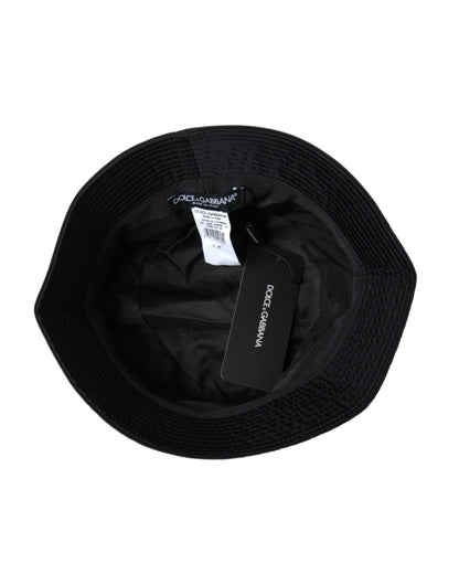 Dolce & Gabbana Black Wide Brim Cap Bucket Hat Men - 57 cm|S