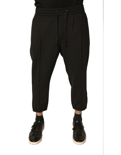 Dolce & Gabbana Black Wool Jogger Jogging Pants - IT50 | L