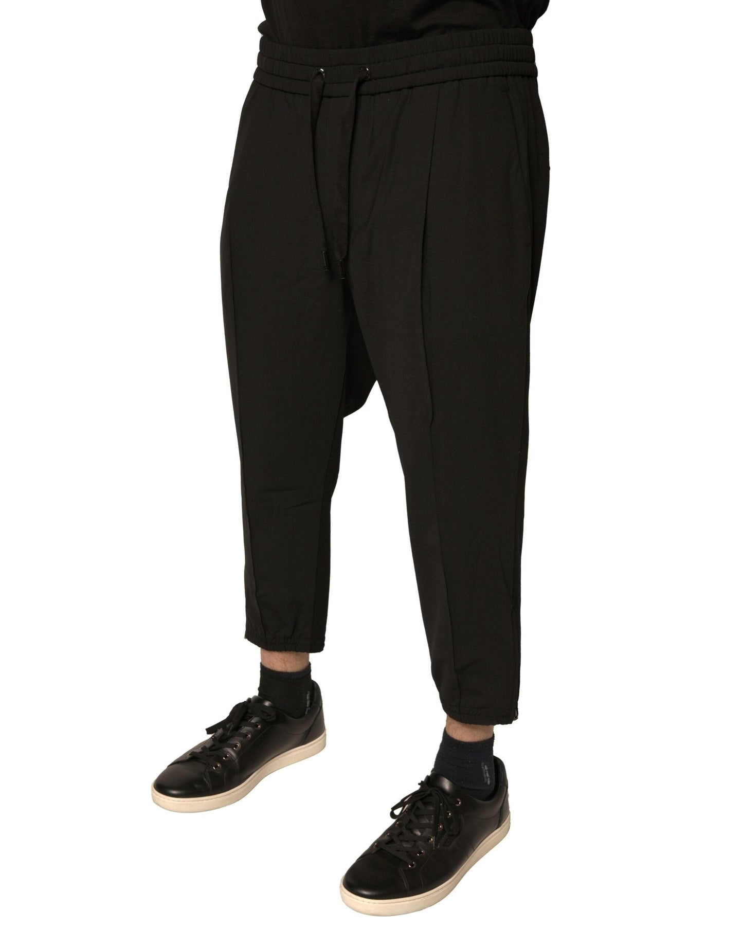 Dolce & Gabbana Black Wool Jogger Jogging Pants - IT50 | L