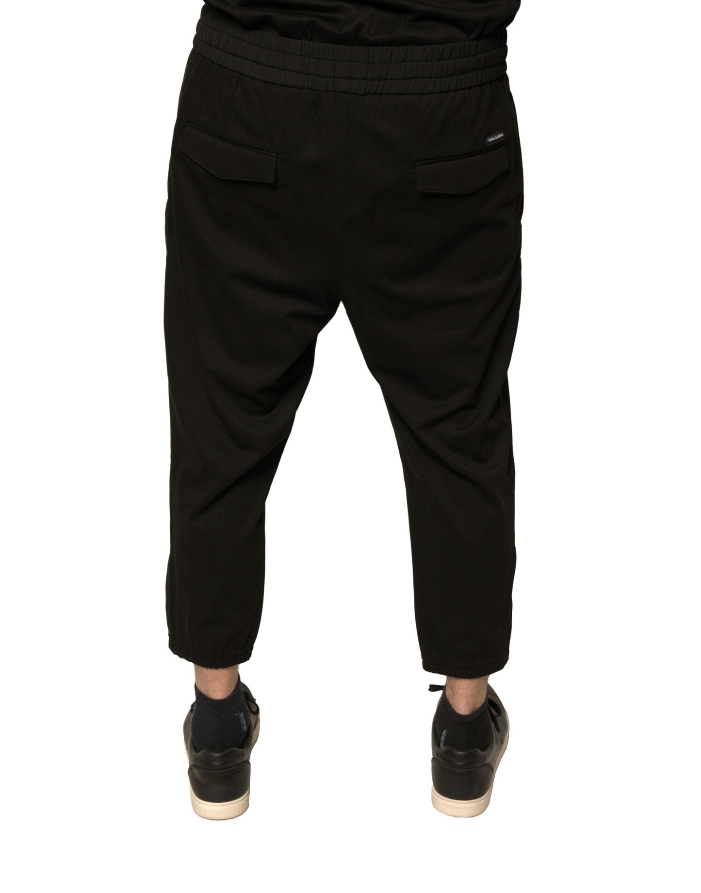 Dolce & Gabbana Black Wool Jogger Jogging Pants - IT50 | L