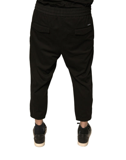 Dolce & Gabbana Black Wool Jogger Jogging Pants - IT50 | L