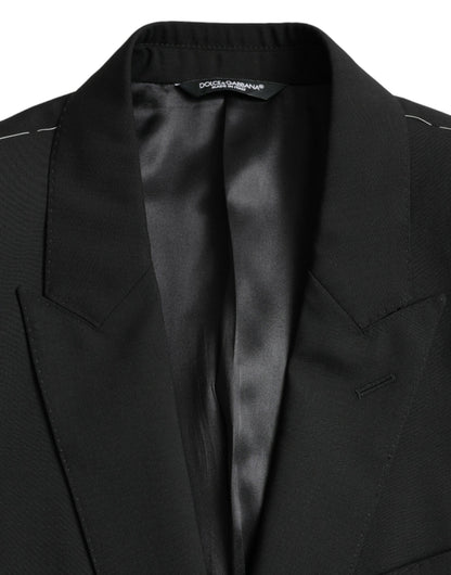 Dolce & Gabbana Black Wool MARTINI Formal 2 Piece Suit - IT50 | L