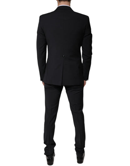 Dolce & Gabbana Black Wool MARTINI Formal 3 Piece Suit - IT46 | S